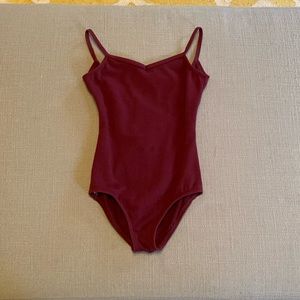 Capezio burgundy leotard